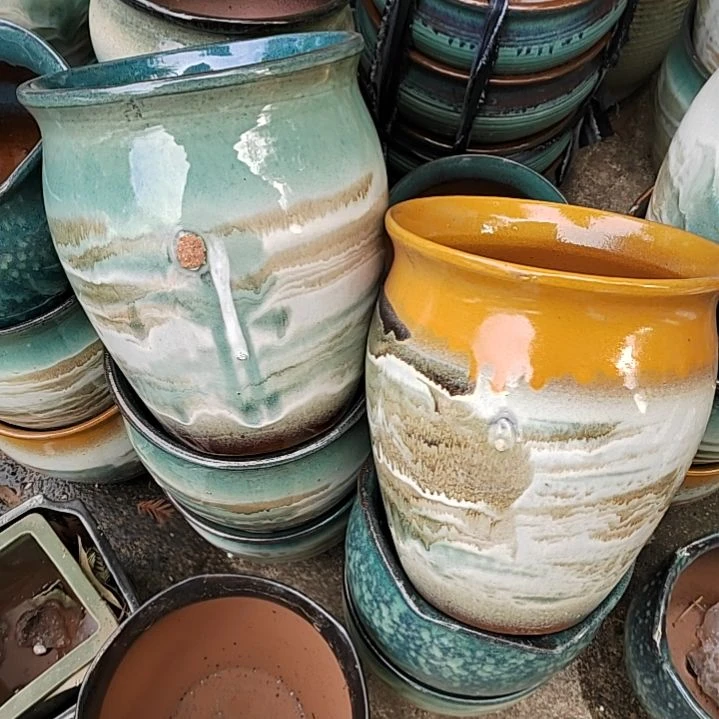 【闪购商品】紫砂花盆口20高23瑕疵两个