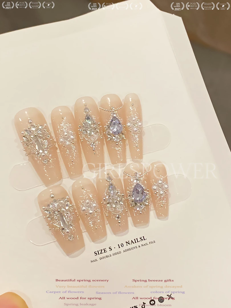 no退no换no补【001】GIRLSPOWER设计师纯手工穿戴美甲