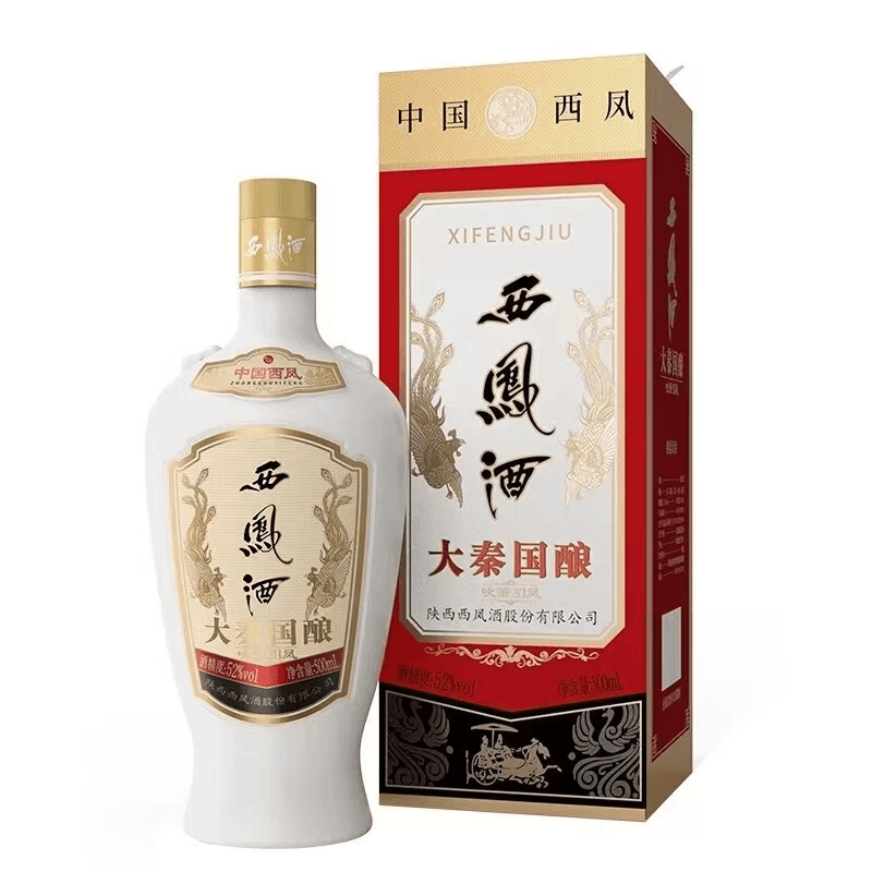 52度西凤酒大秦国酿吹箫引风绵柔凤香型白酒500ml*1瓶