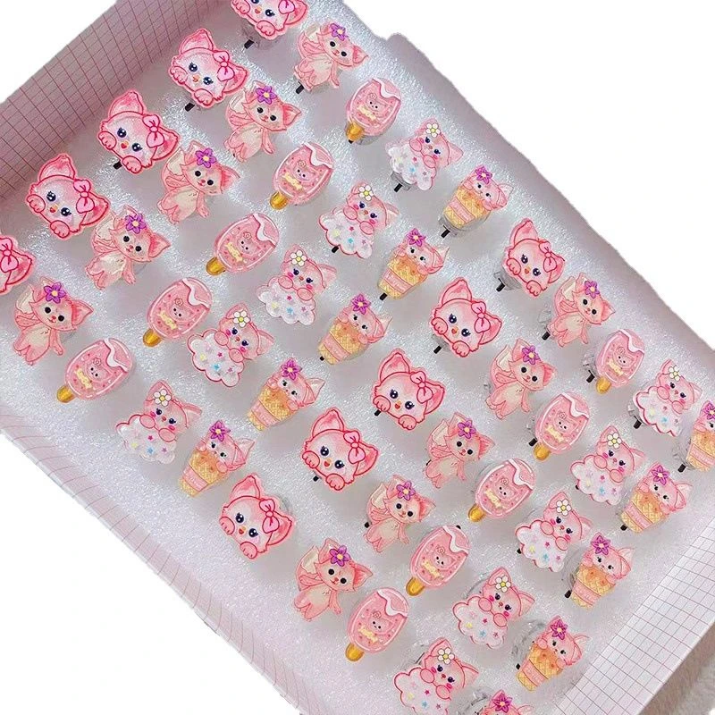 可爱星黛露卡通带灯指环儿童发光手指灯小女孩玩具套装