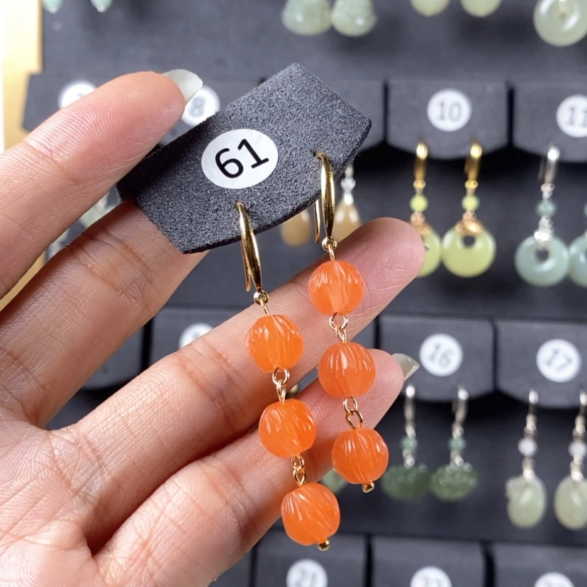 【闪购商品】南红玛瑙耳饰合金一****a