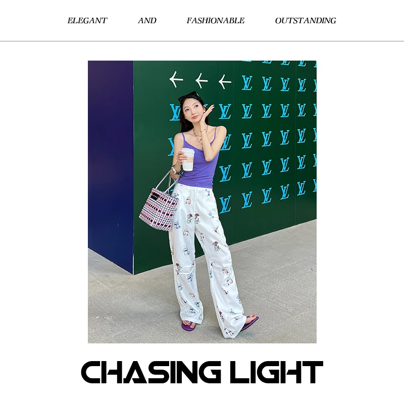 CHASING LIGHT【猫猫休闲裤】K1246 时尚 印花/78号