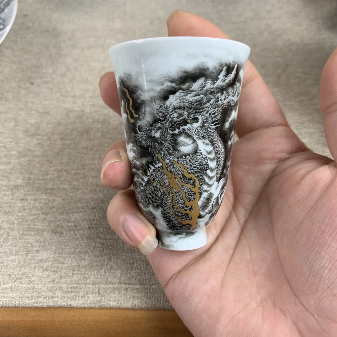 驷九堂 墨麒麟闻香杯 品茗杯主人杯