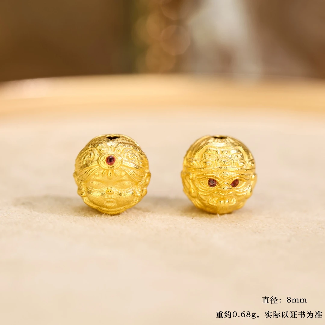 【聚金】18k金扎基拉姆前世今生隔珠中穿diy配件(多样性发一)