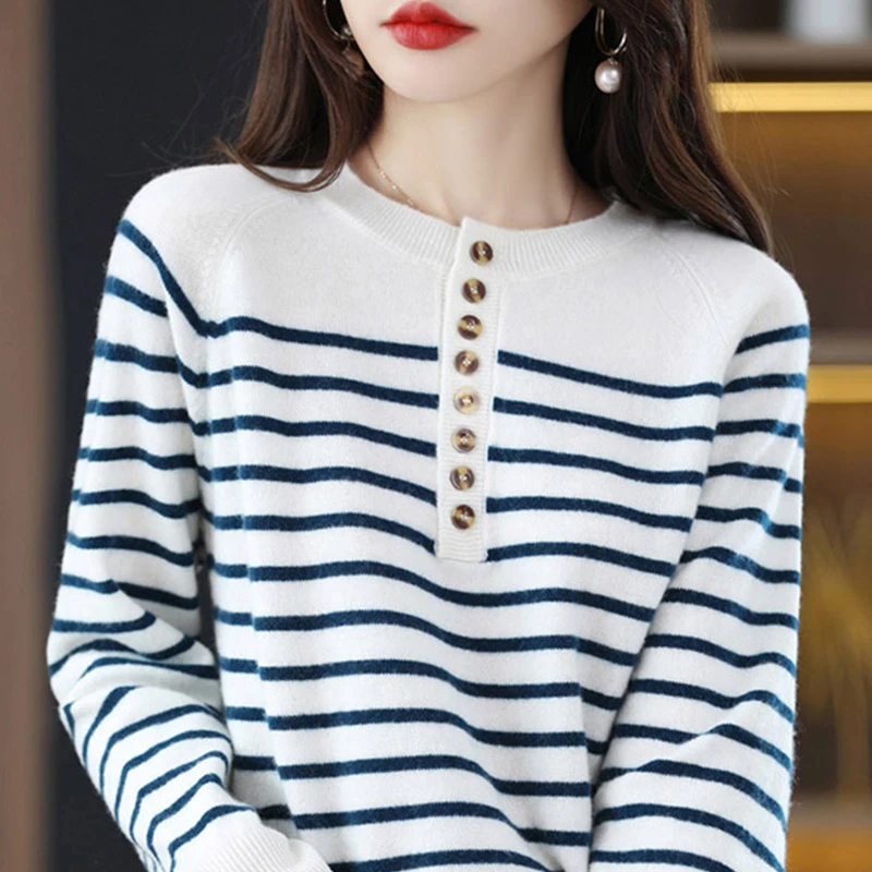 【断码羊毛】百搭羊毛衫女秋冬宽松大码打底毛衣减龄显瘦圆领羊绒衫