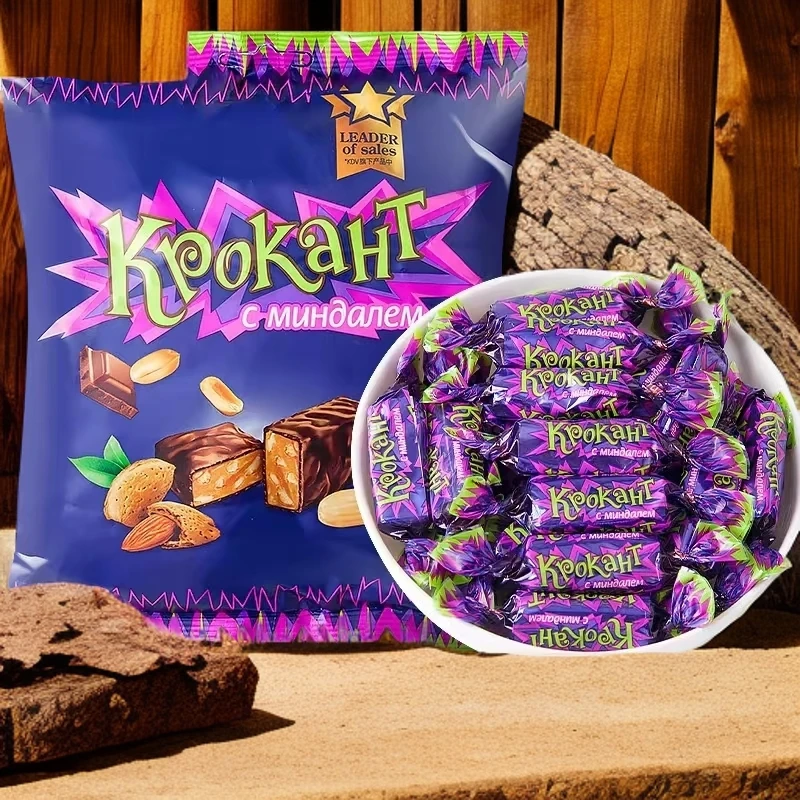 俄罗斯进口紫皮糖KDV原装夹心巧克力喜糖果年货小零食品