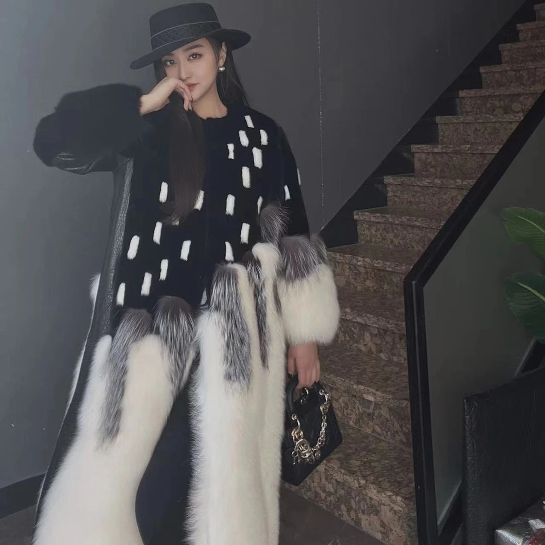 LL【女王优选】潮品时尚冬季秀款气质设计师水貂外套2709网红