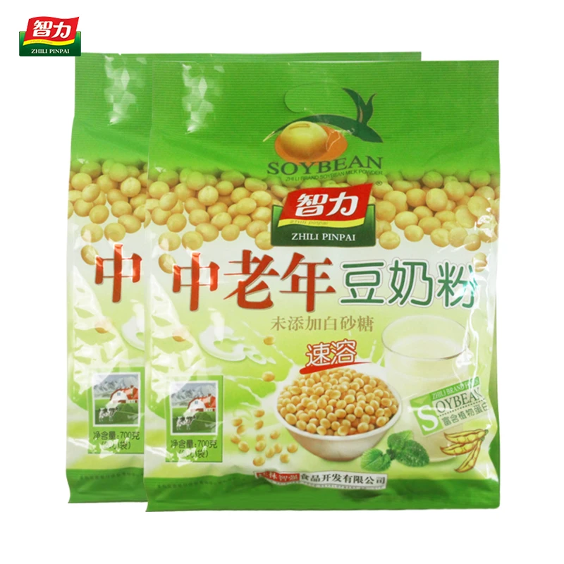 智力无蔗糖中老年豆奶粉700g共20小袋包装冲饮营养五谷早餐代餐粉