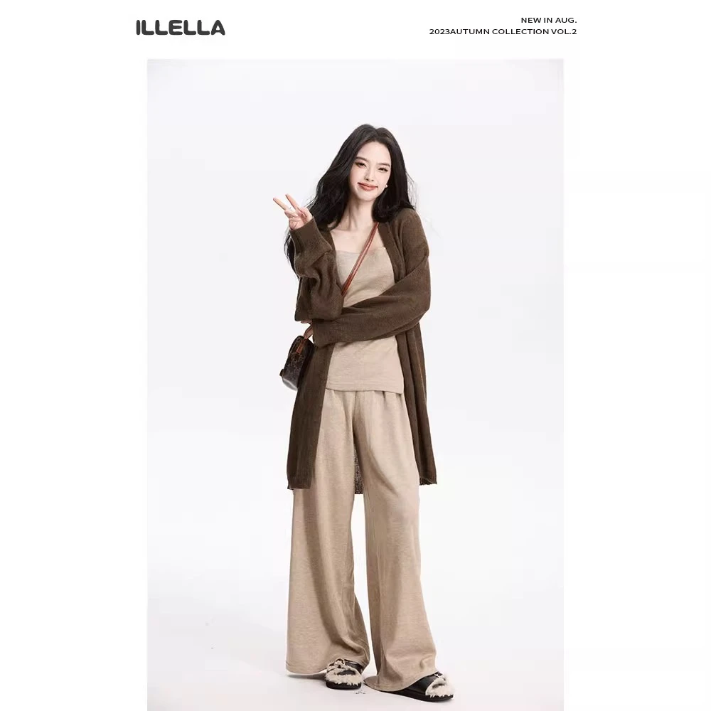 ILLELLA 秋季女士慵懒毛针织衫开衫 ED0366
