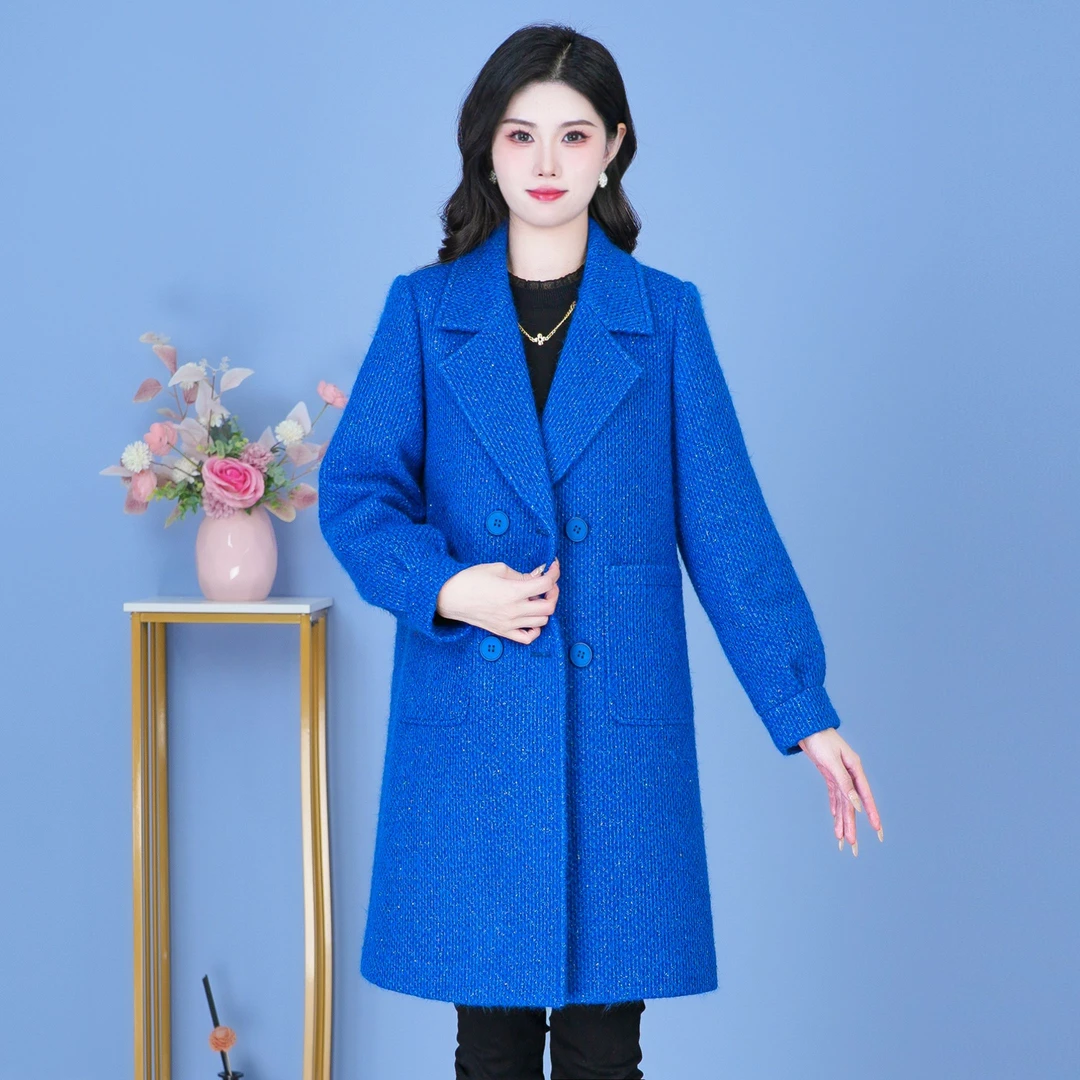 【SJYF2656】2024年秋冬季新款时尚百搭加厚宽松中长款棉服外套