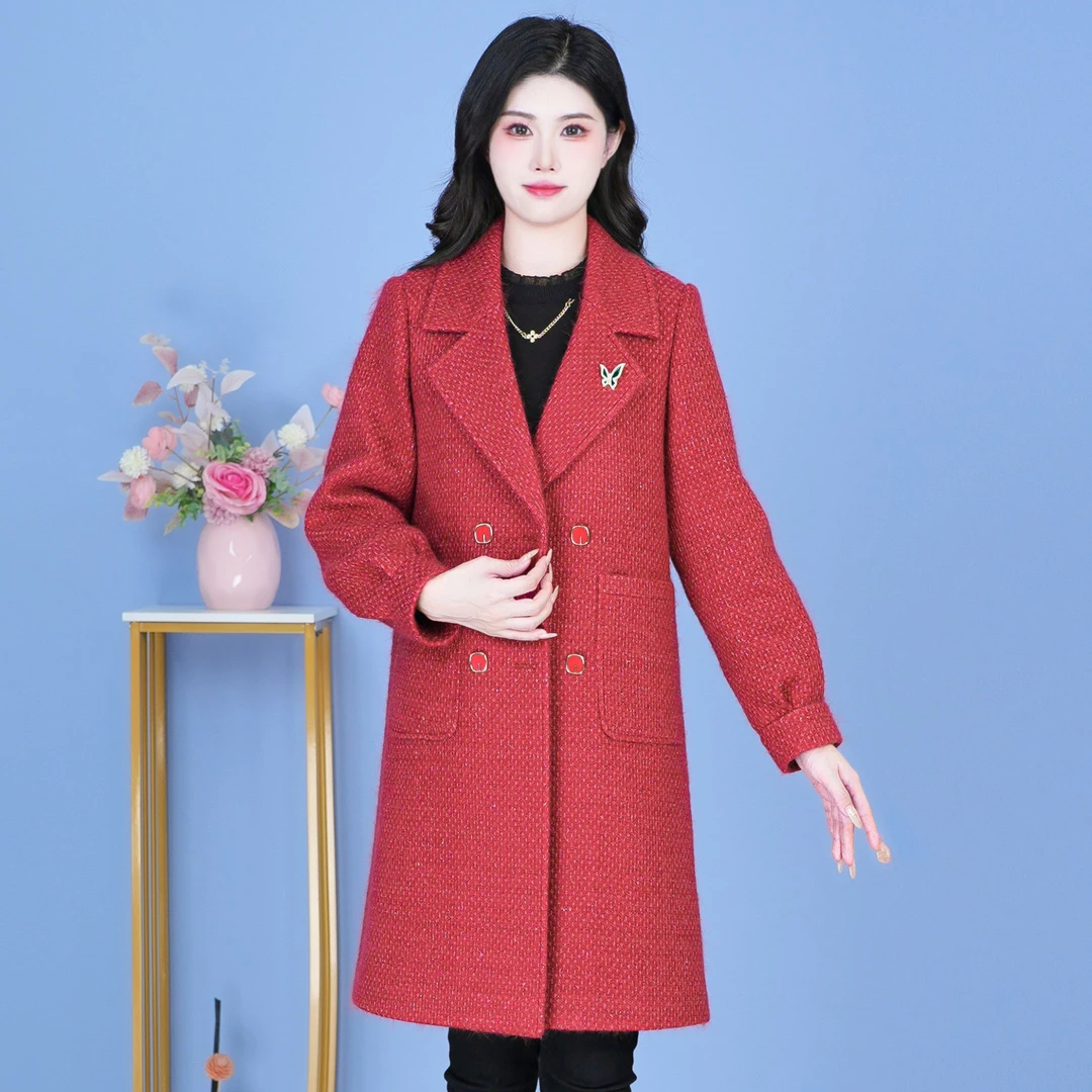 【SJYF2670】2024年秋冬季新款时尚百搭加厚宽松中长款棉服外套