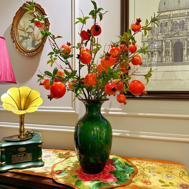 仿真石榴果大果客厅摆件 居家客厅摆件石榴果