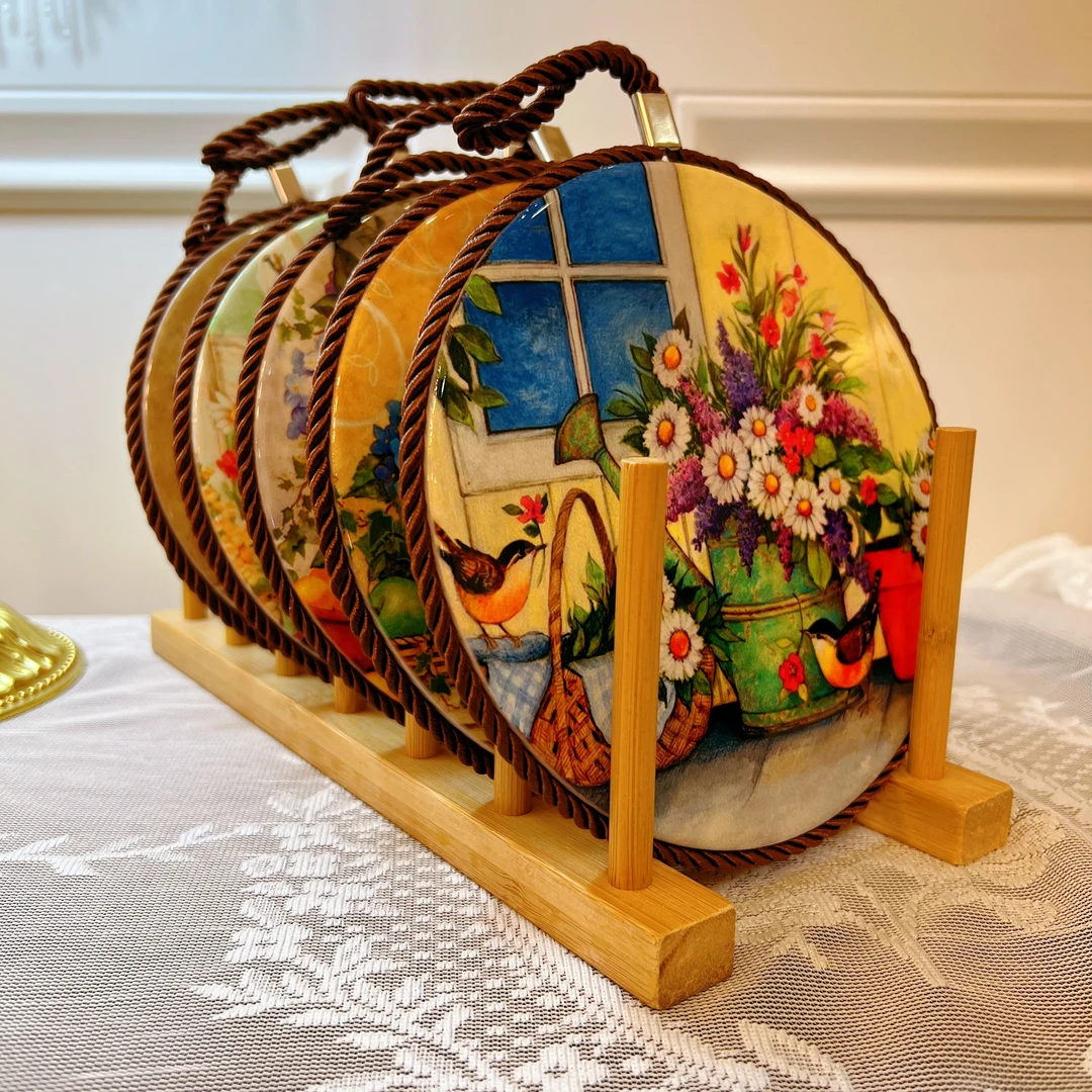 餐桌垫家用碗垫双层软木隔热垫砂锅垫陶瓷餐盘垫防烫北欧风餐垫