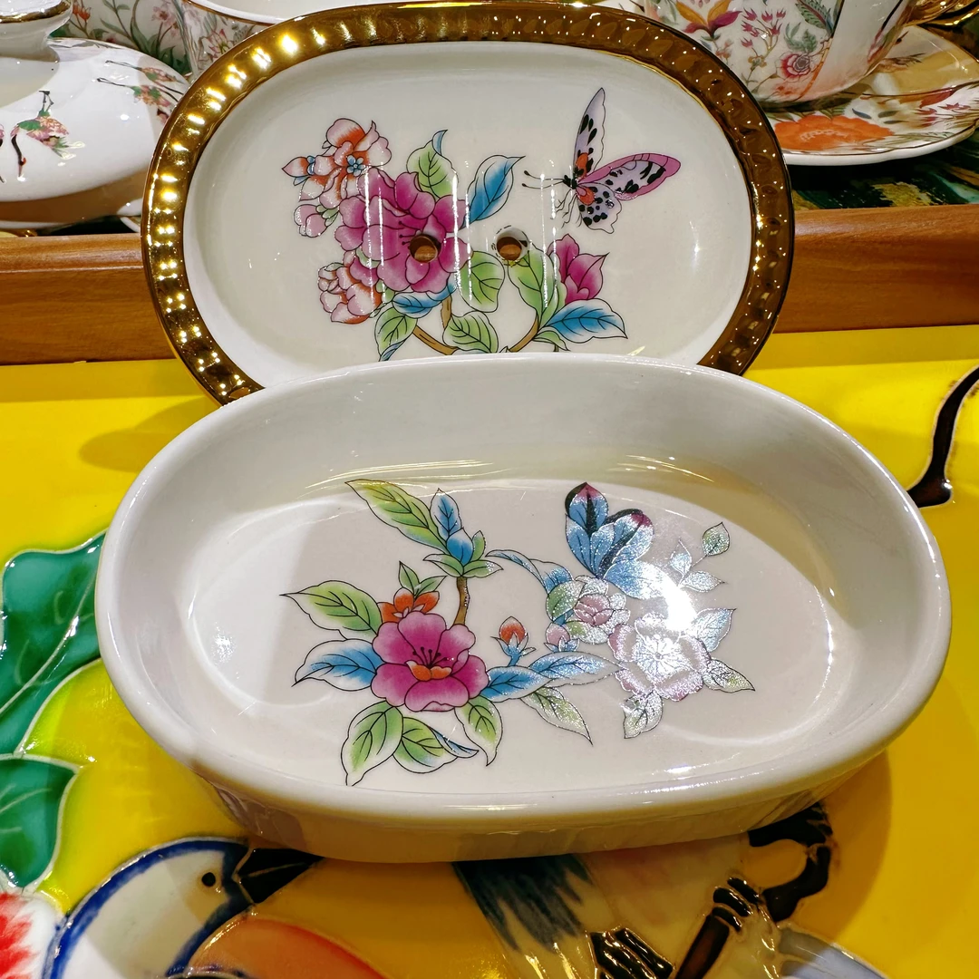 (柚子推荐)陶瓷釉冰裂纹 肥皂盒 首饰盒 收纳盒