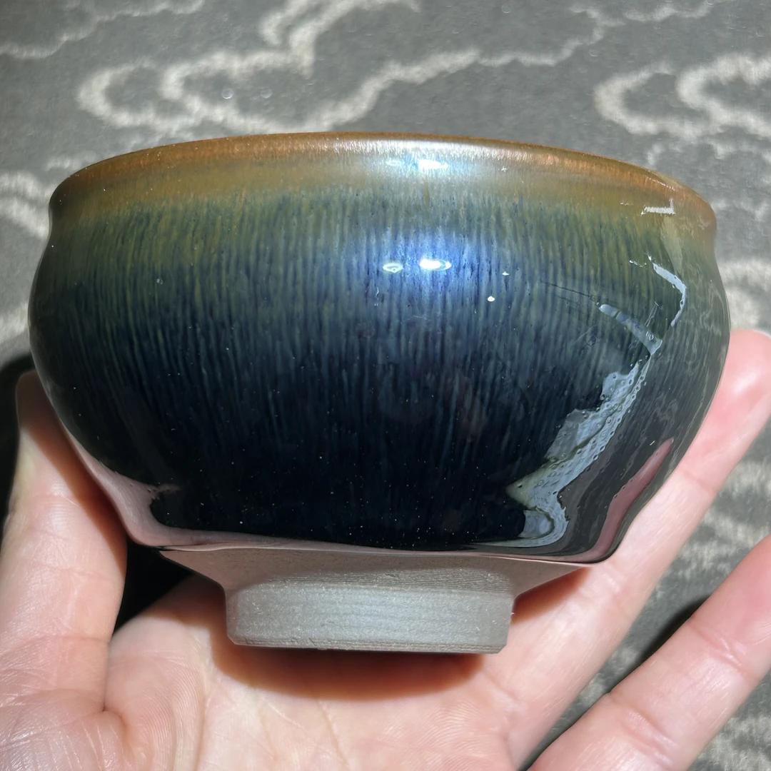 建窑建盏兔毫青蓝毫将军杯主人杯原产地实物生活容量大