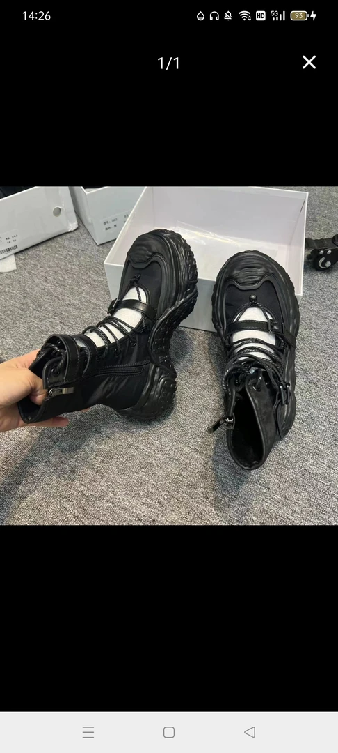 夏天靴，黑色休闲大号冰丝防晒袖套气质运动网红时尚百搭女士鞋带