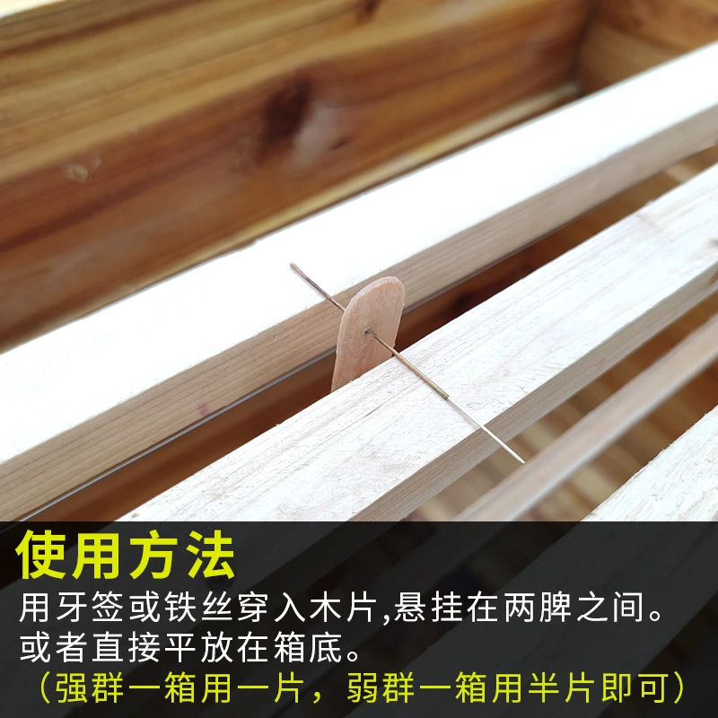 巢虫清木片正品中蜂巢清10片装巢虫净治蜜蜂白头蛹棉虫养蜂工具