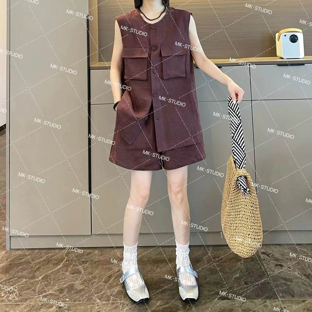 米可/MK-520-STUDI【韩系套装~】时尚休闲宽松显瘦高级感两件套