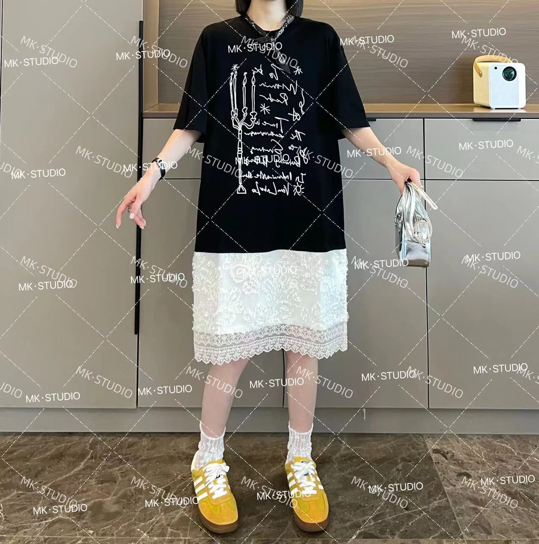 米可/MK-0754【韩系连衣裙】高级感时尚休闲减龄夏季新款连衣裙