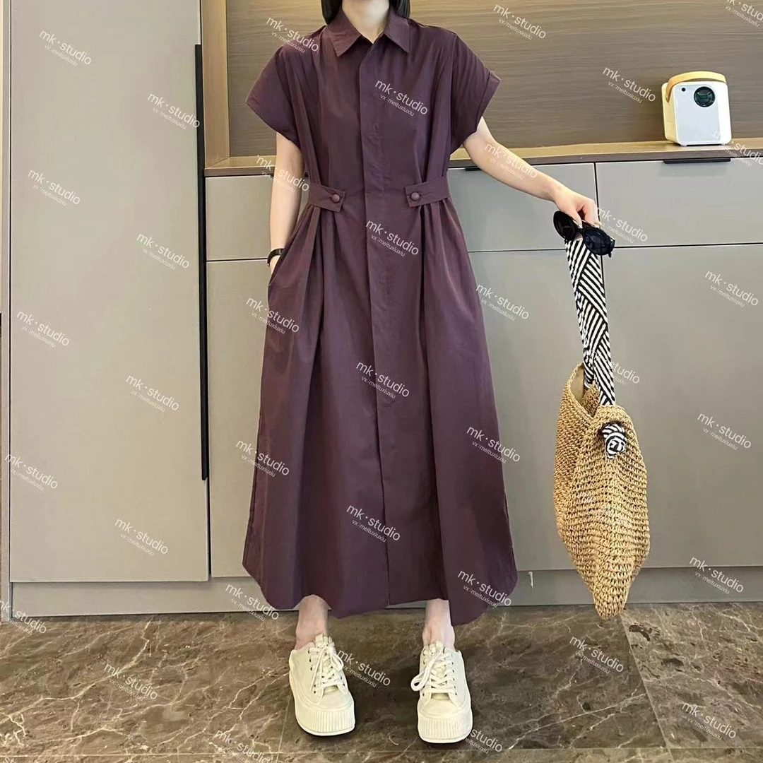 米可/MK-102-STUDI【韩版连衣裙~】时尚休闲气质显瘦POLO领连衣裙