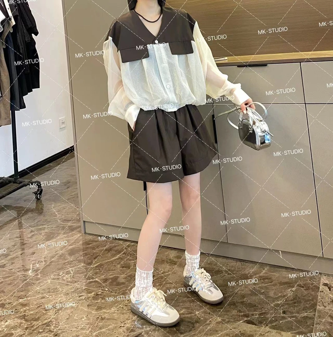 米可/MK-525-STUDIO【法式套装~】时尚气质宽松显瘦夏季新款套装