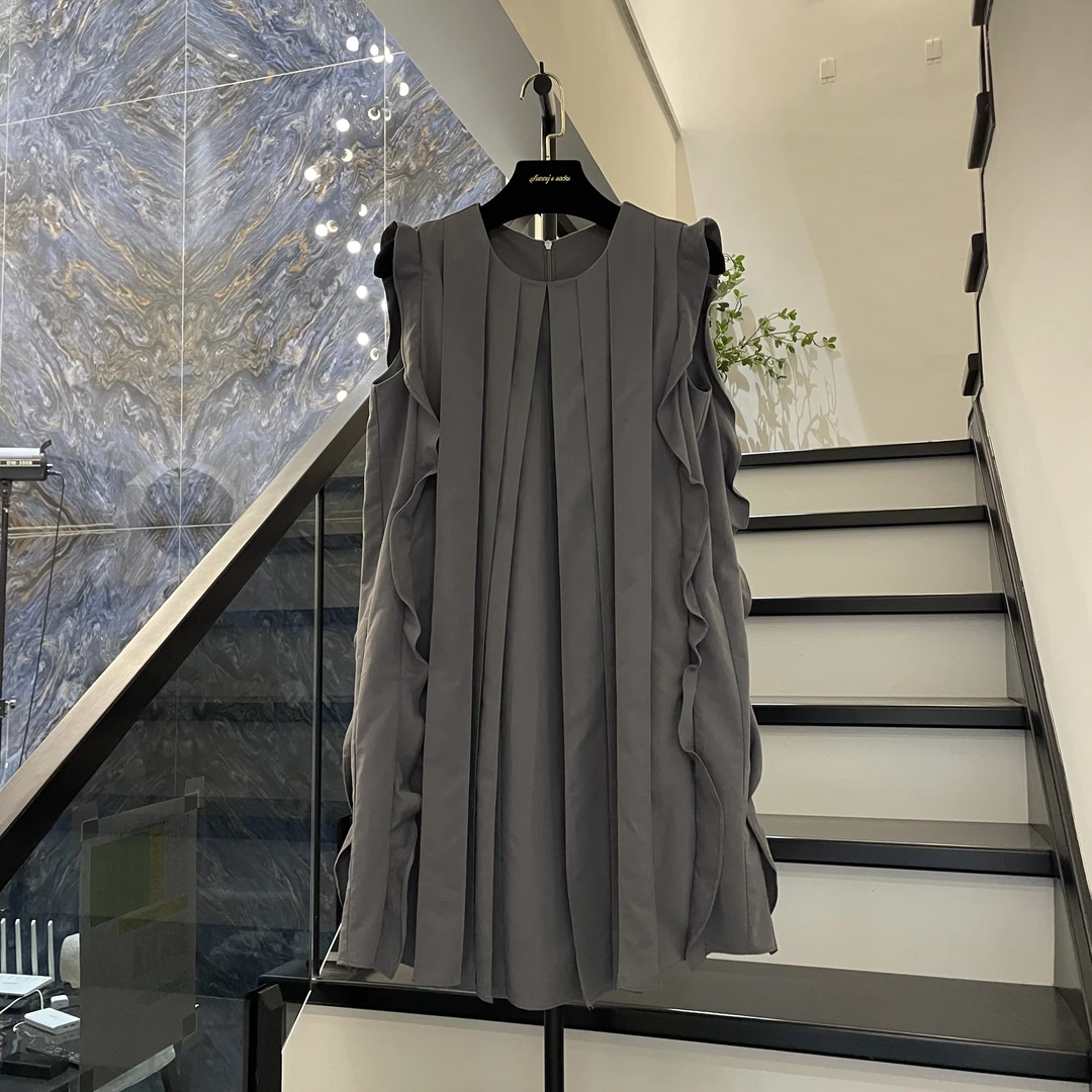 【三三二线】夏季新款减龄飞飞袖连衣裙-2479