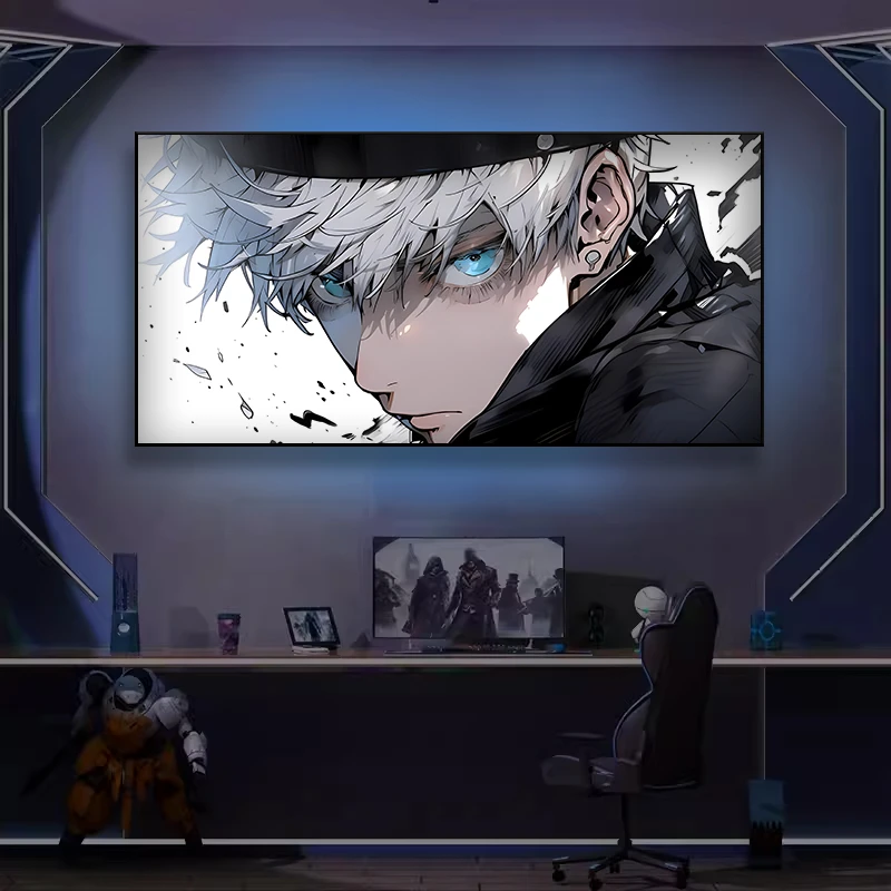 咒术回战五条悟挂画动漫海报二次元装饰画客厅帅气男生卧室挂壁画