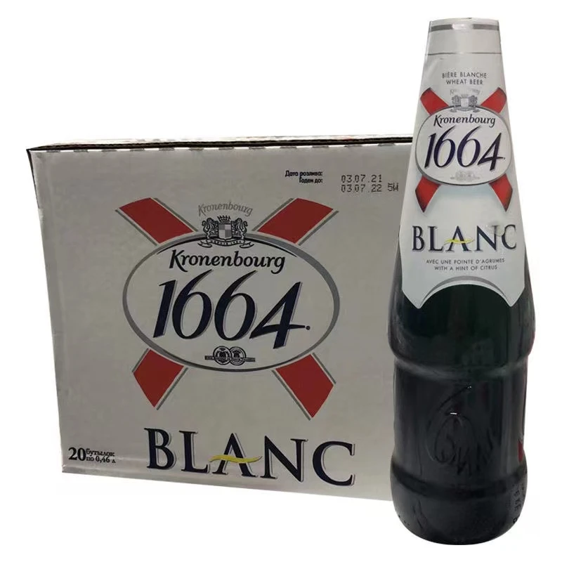 【1664】俄罗斯进口Kronenbourg1664白啤酒大容量460ml*6瓶装