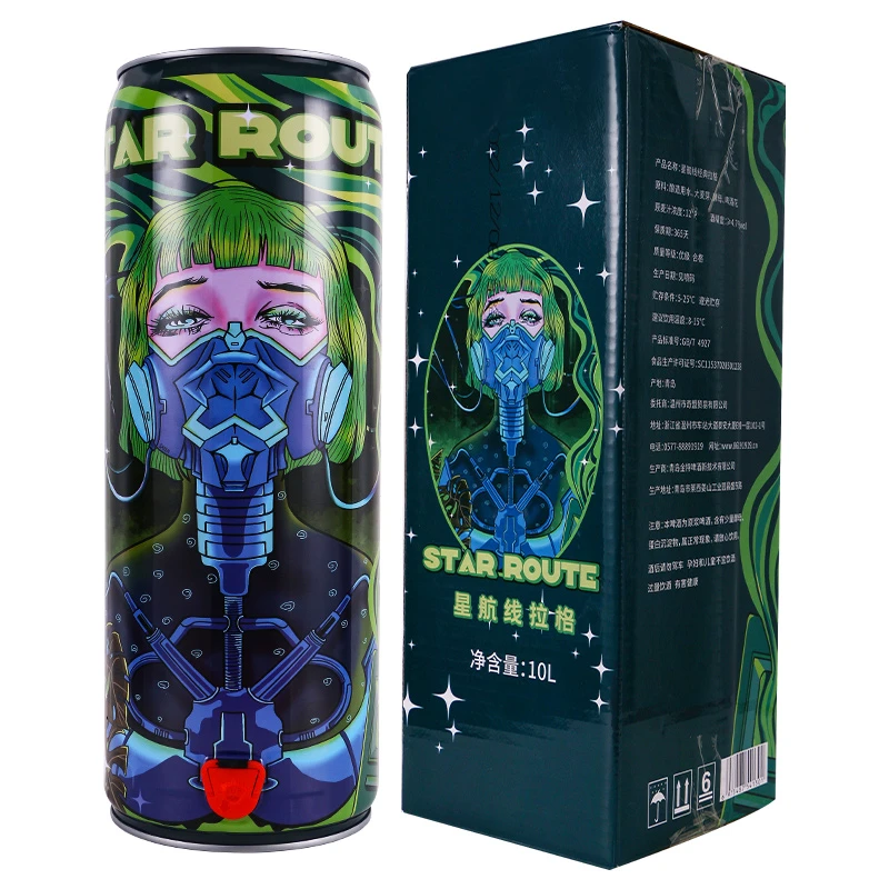 【瑕疵处理】星航线经典拉格啤酒10L*1桶网红聚会超大桶浓郁麦香