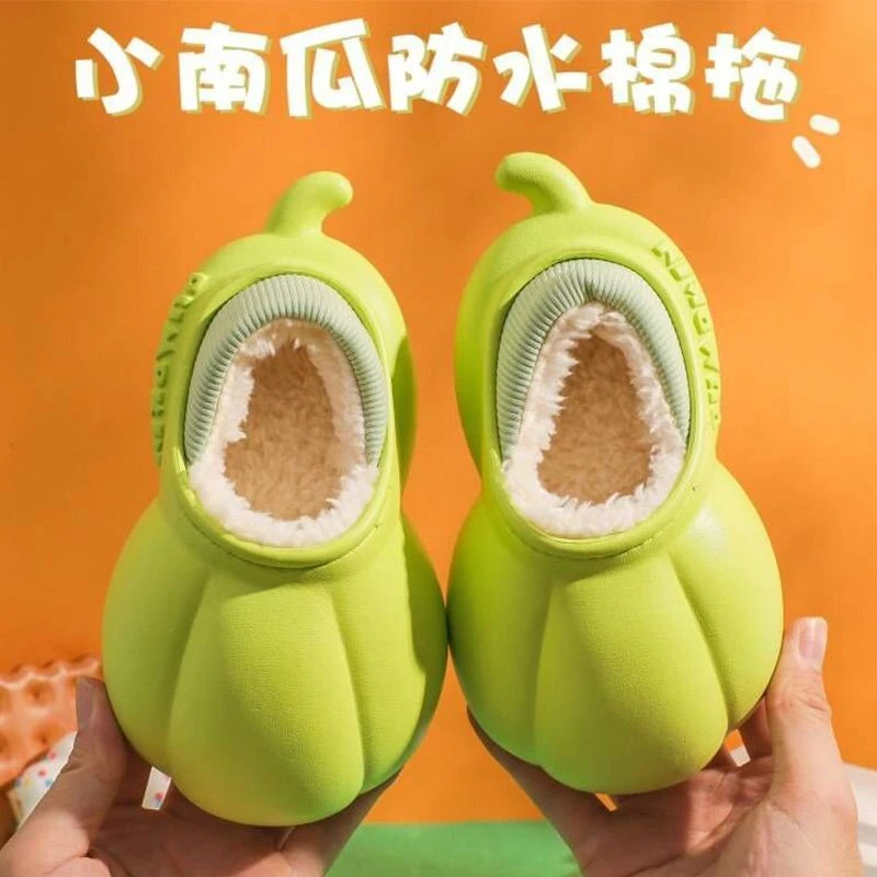儿童棉拖鞋男女童秋冬季包跟保暖室内居家防水外穿宝宝婴儿棉鞋