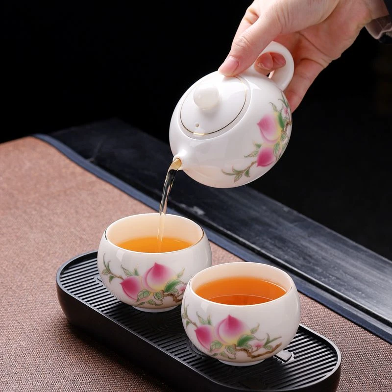 家用泡茶高档大师级羊脂玉茶壶大容量功夫茶具茶杯茶盘西您家