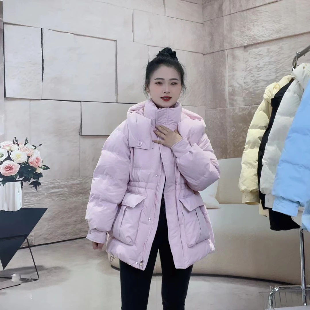 【糖果短款】新款羽绒服女士韩版连帽一手长厚款糖果色秋冬保暖外套