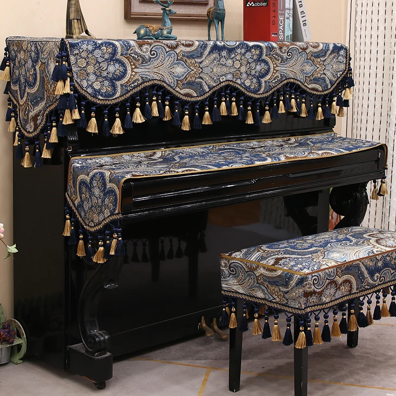 新款钢琴罩欧式半罩轻奢防尘罩现代三件套高档全罩防尘套美式简约