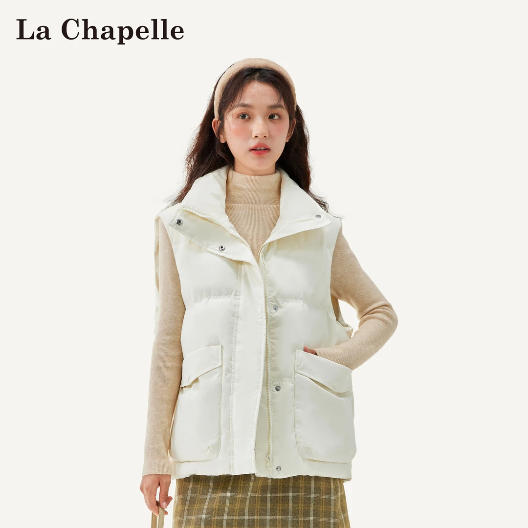 La Chapelle/拉夏贝尔短款羽绒服加厚马甲休闲百搭宽松韩版