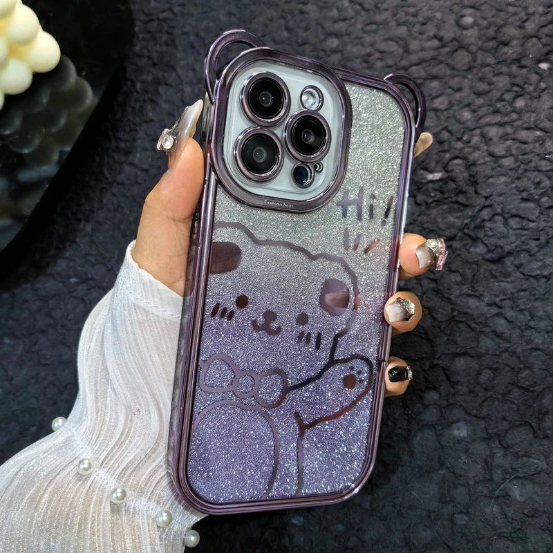 苹果新款iphone15promax手机壳12小熊透明高级感14全包防摔11女13