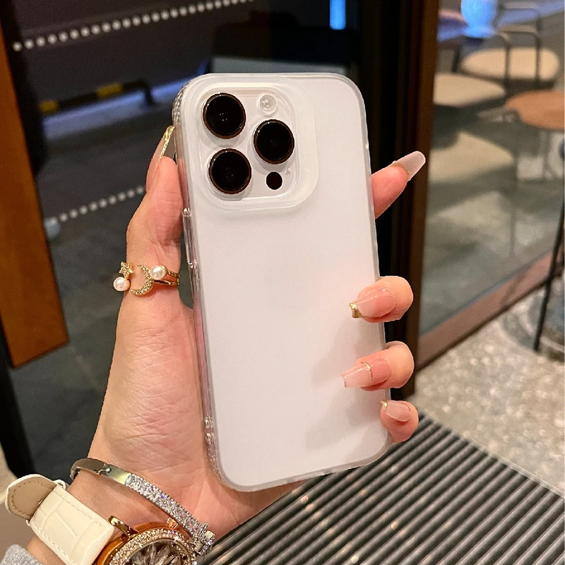 高级简约肤感磨砂iPhone15/14promax手机壳苹果13/12/11软套xr
