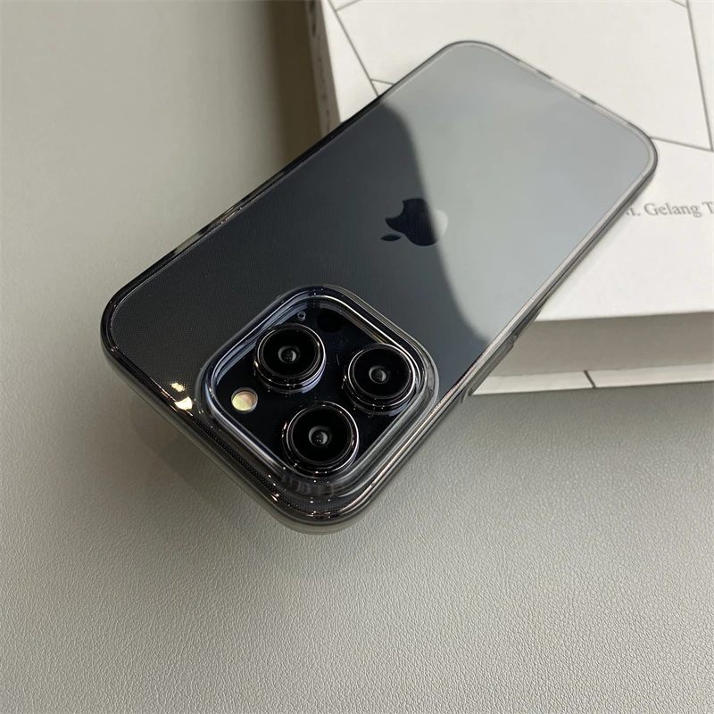 新款苹果15手机壳iPhone14proMax超薄13透明软壳12大孔套经典