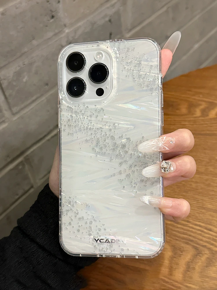 新款贝壳钻石iPhone13ProMax手机壳仙女iPhone14Pro小众ins闪粉12