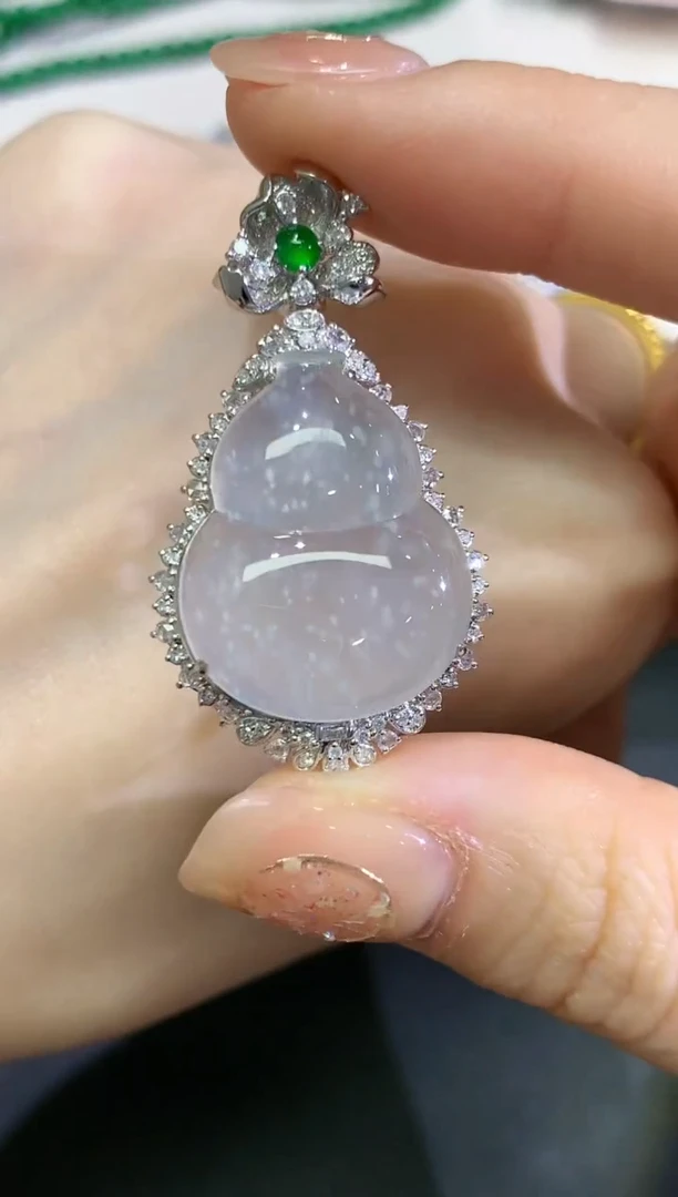 【闪购商品】翡翠颈饰18K金镶嵌团购5