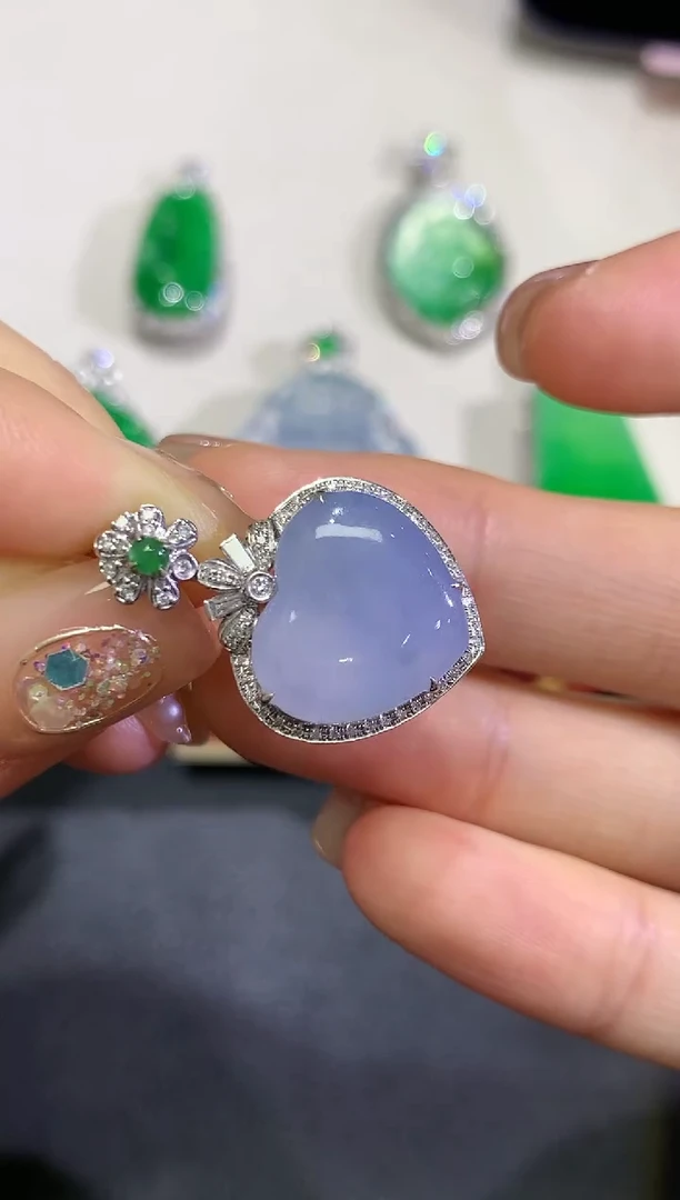 【闪购商品】翡翠颈饰18K金镶嵌团购44