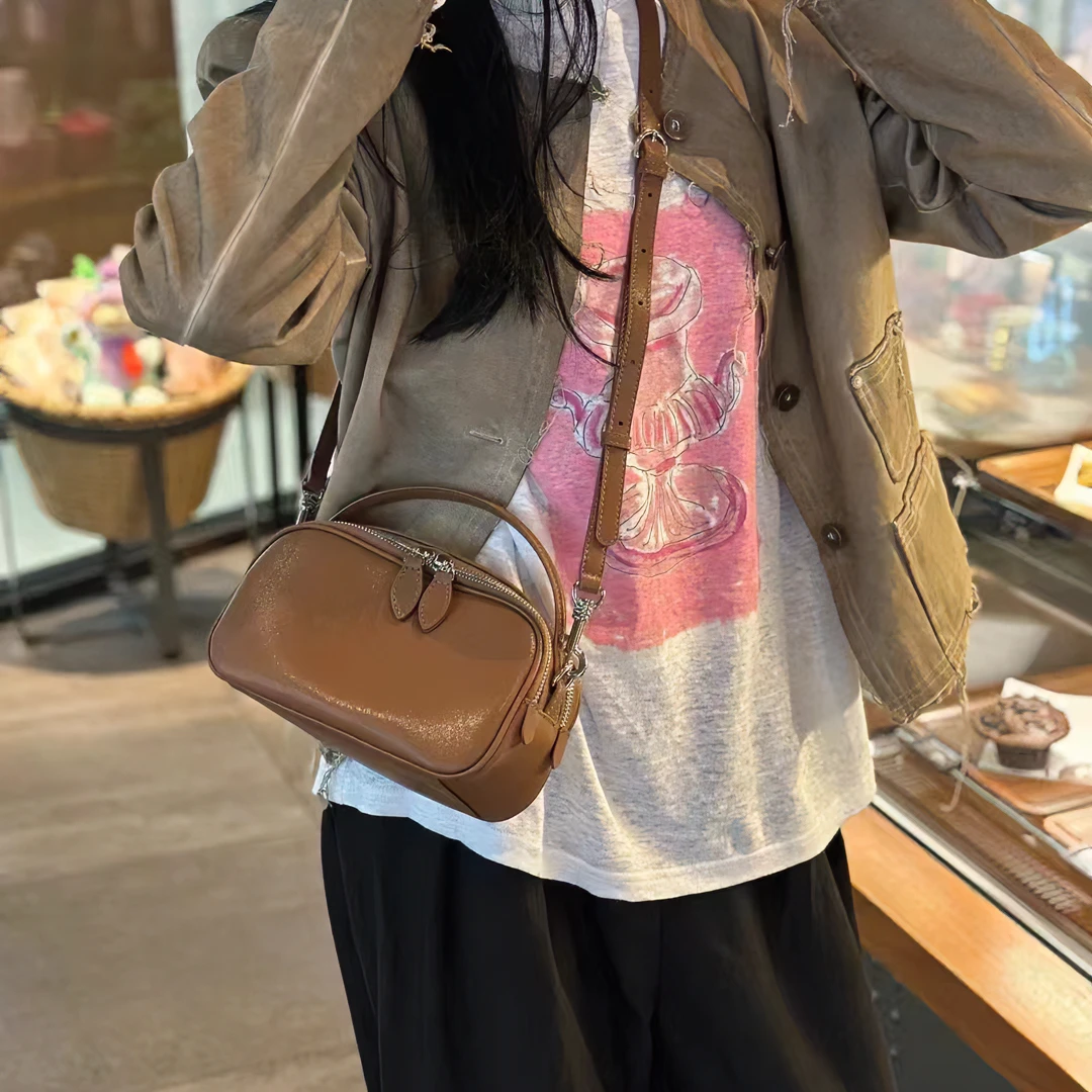 2025新款时尚休闲百搭轻奢女士复古简约小众单肩小包包  6029