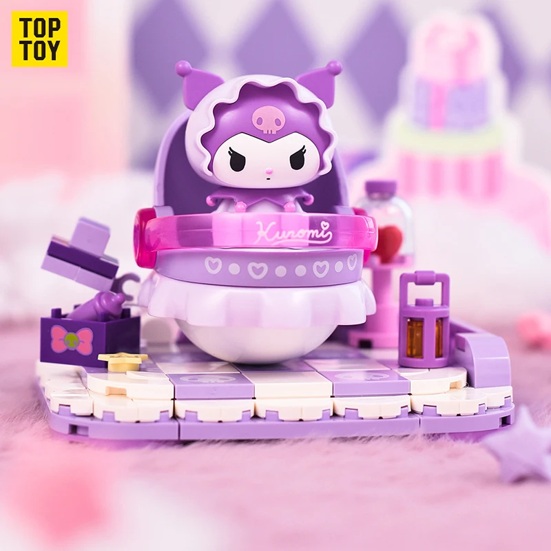 TOPTOY中国积木三丽鸥摇摇床库洛米益智拼装玩具摆件六一礼物