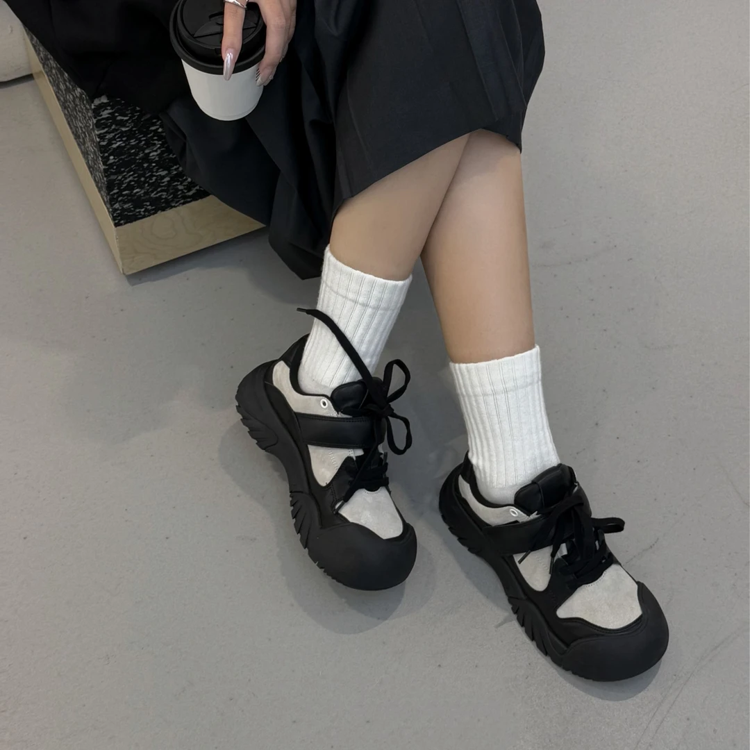 C515-2 SGIRL TWTW 秋冬新款厚底大头丑萌鞋休闲运动鞋户外登山鞋