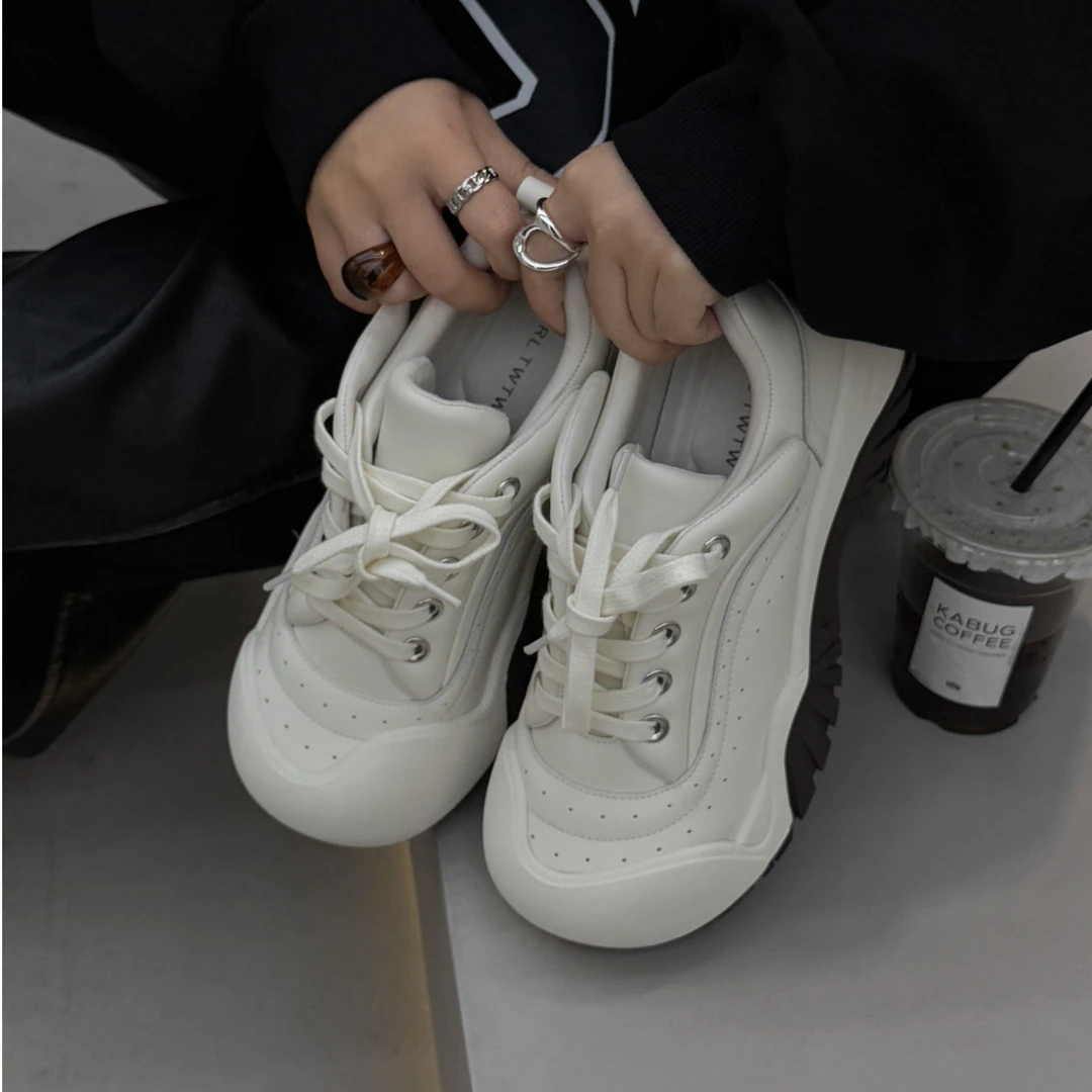 C515-1 SGIRL 厚底丑萌憨憨大头 百搭小白 圆头休闲鞋板鞋登山鞋