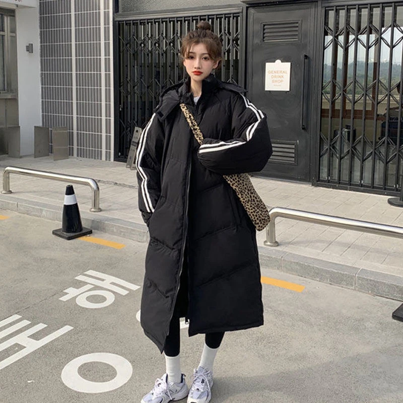 2023年新款冬季棉衣女中长款韩版宽松面包服休闲棉袄棉服外套