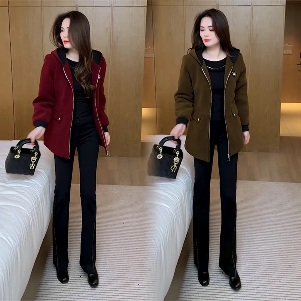 【季颜品牌】冬季新款外套穿搭洋气时尚休闲气质减龄加绒外套07