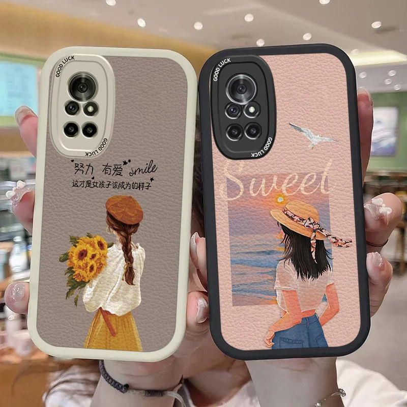 华为Nova8Pro手机壳小羊皮女BRQ-AN00手机套防摔镜头全包软保护套