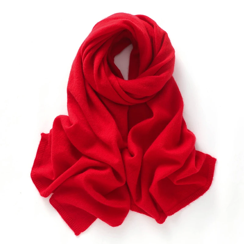 100%山羊绒围巾女韩版秋冬季保暖护颈百搭长款围脖