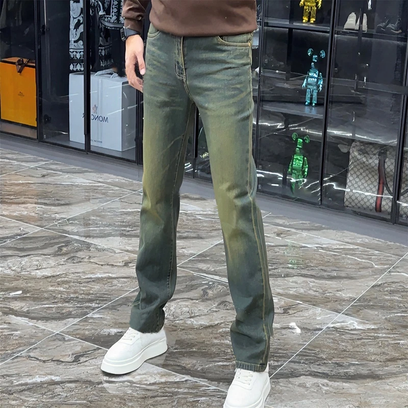 欧货牛仔裤男士春夏爆款休闲裤男高街帅气潮流百搭宽松水洗裤子男