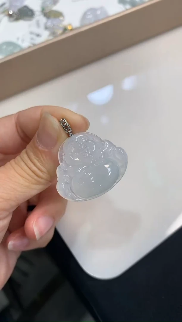 【闪购商品】翡翠吊坠(不含链)18K金镶嵌佛公